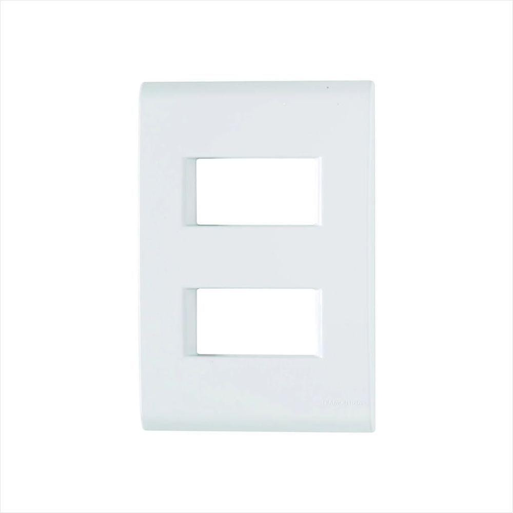Placa 4X2 2P Afastadas Liz Branca - 1