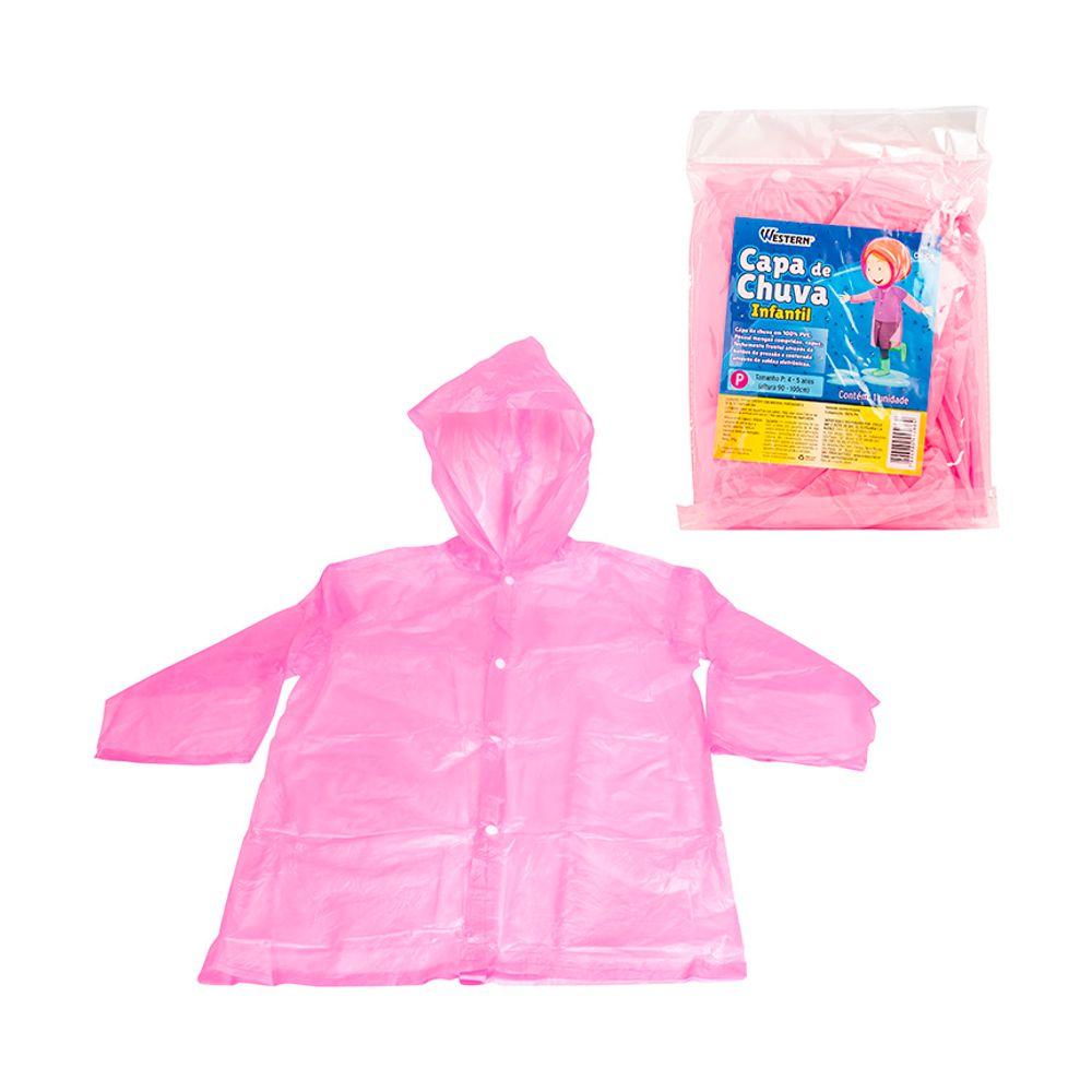 Capa De Chuva Pvc Infantil Rosa Western - 1