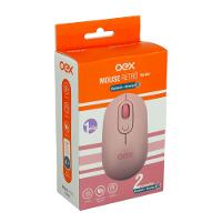 Mouse Optico Retro Wireless E Bluetooth Rosa Ms604 OEX - 3