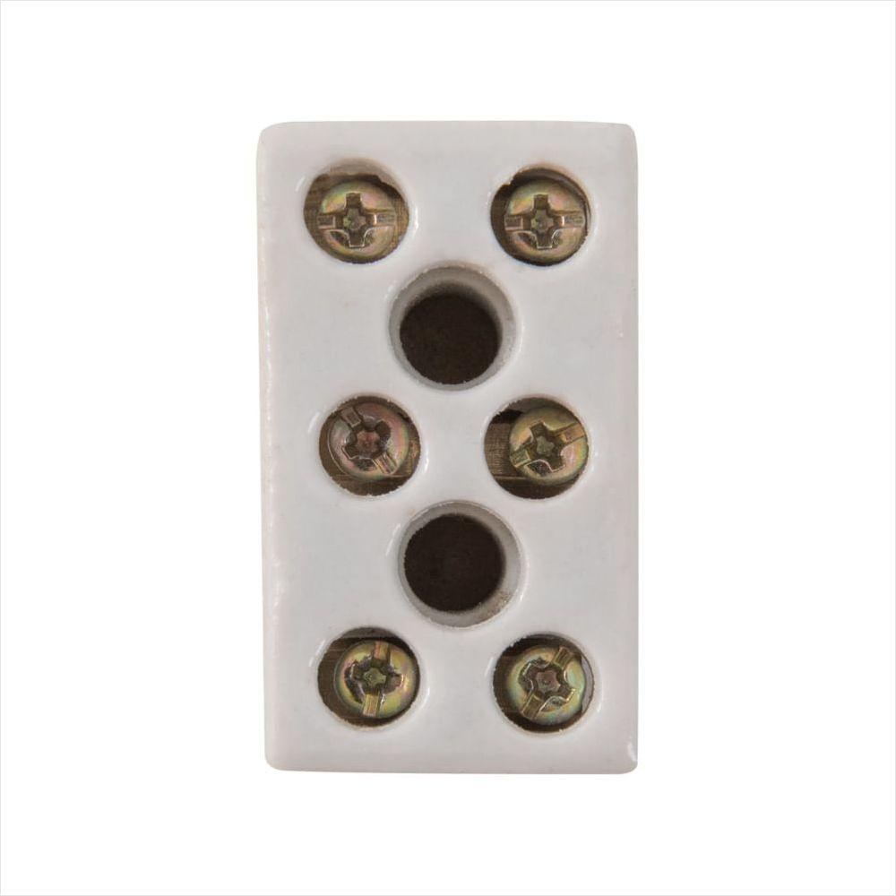 Conector Múltiplo 3 Bornes 6 mm² 600 V 25 A Tramontina em Porcelana - 1