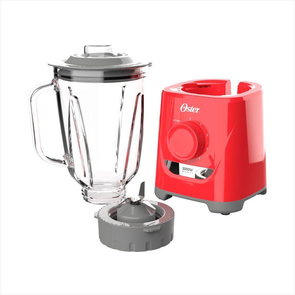 Liquidificador Jarra Vidro 1,7 Litros Vermelho 220V Oster - 2