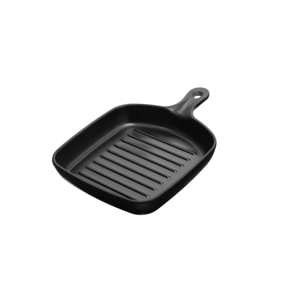 Frigideira para Servir de Melamina Preta 21X15,5 cm - 1