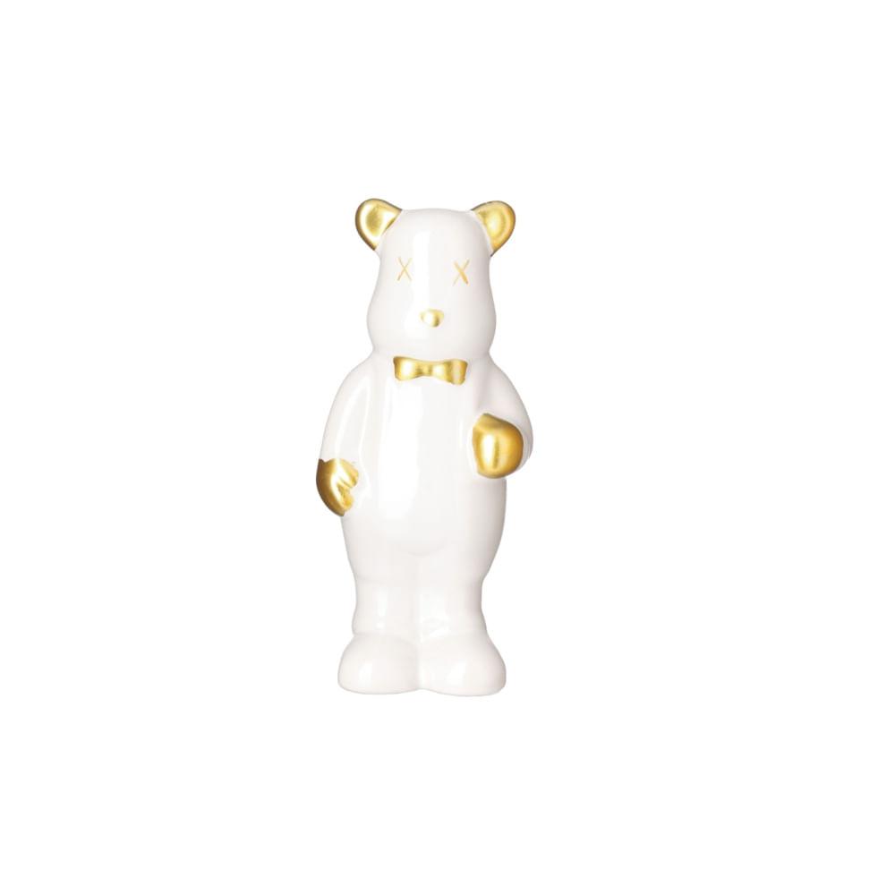 Figura Urso em Pé Branco 140Mm - 1