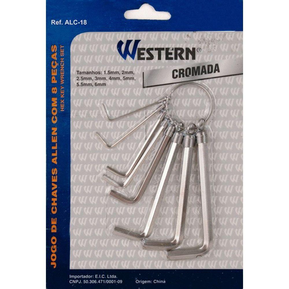 Chave Alen 1,5A6 8 Peças - 1
