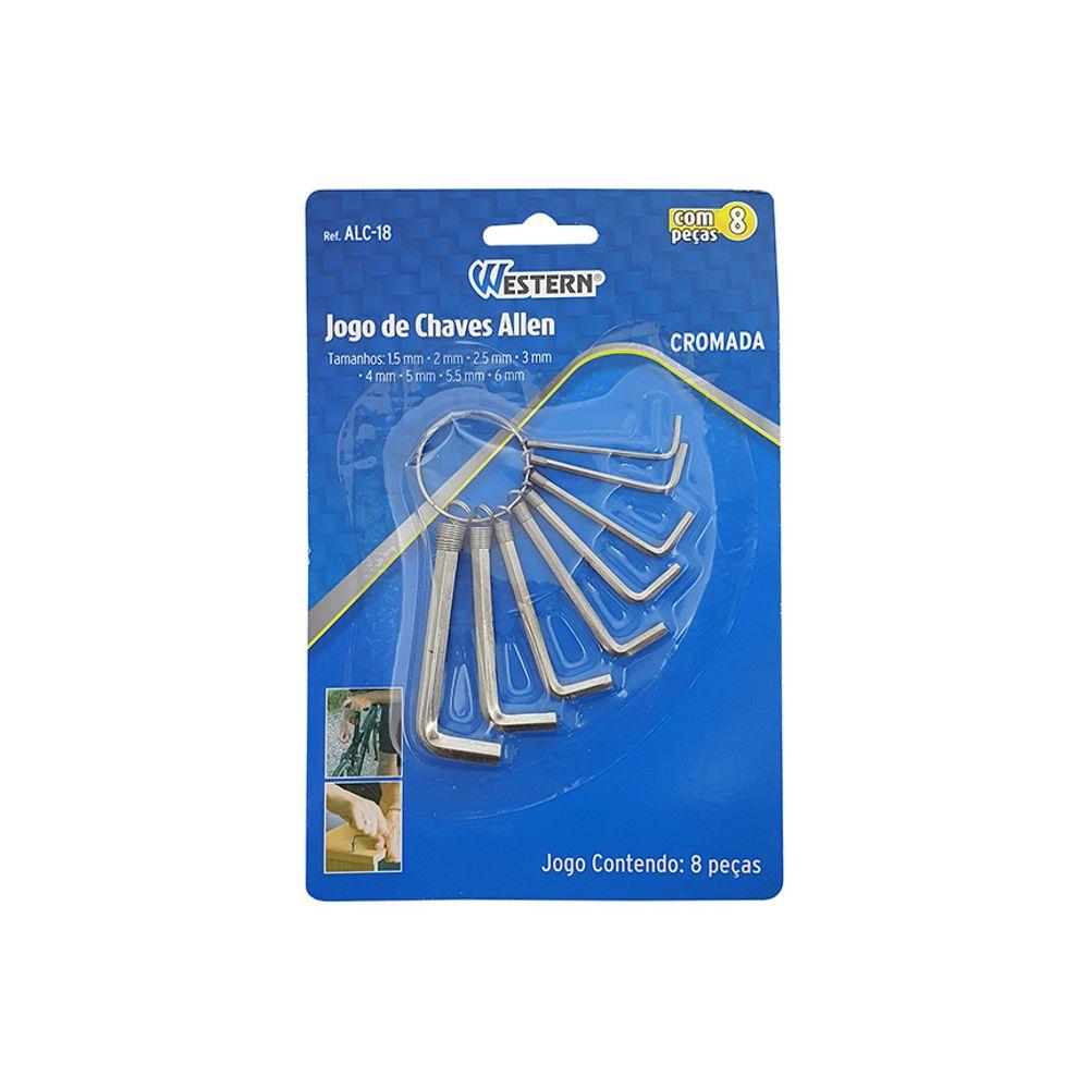 Chave Alen 1,5A6 8 Peças - 3