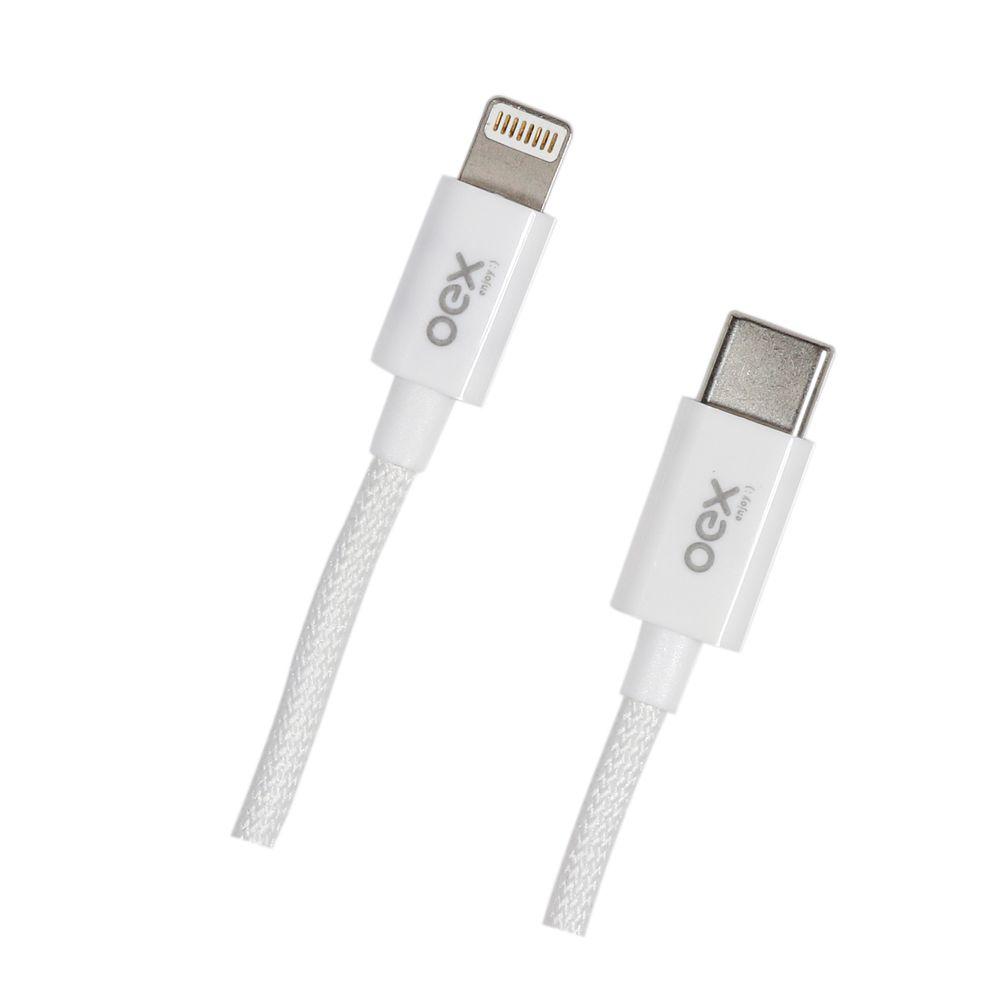 Cabo Duo Tipo C e Lightning Branco Ce210 OEX - 1
