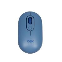 Mouse Optico Retro Wireless E Bluetooth Azul Ms604 OEX - 1