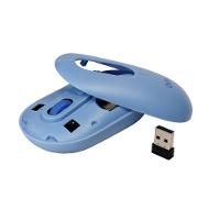 Mouse Optico Retro Wireless E Bluetooth Azul Ms604 OEX - 2