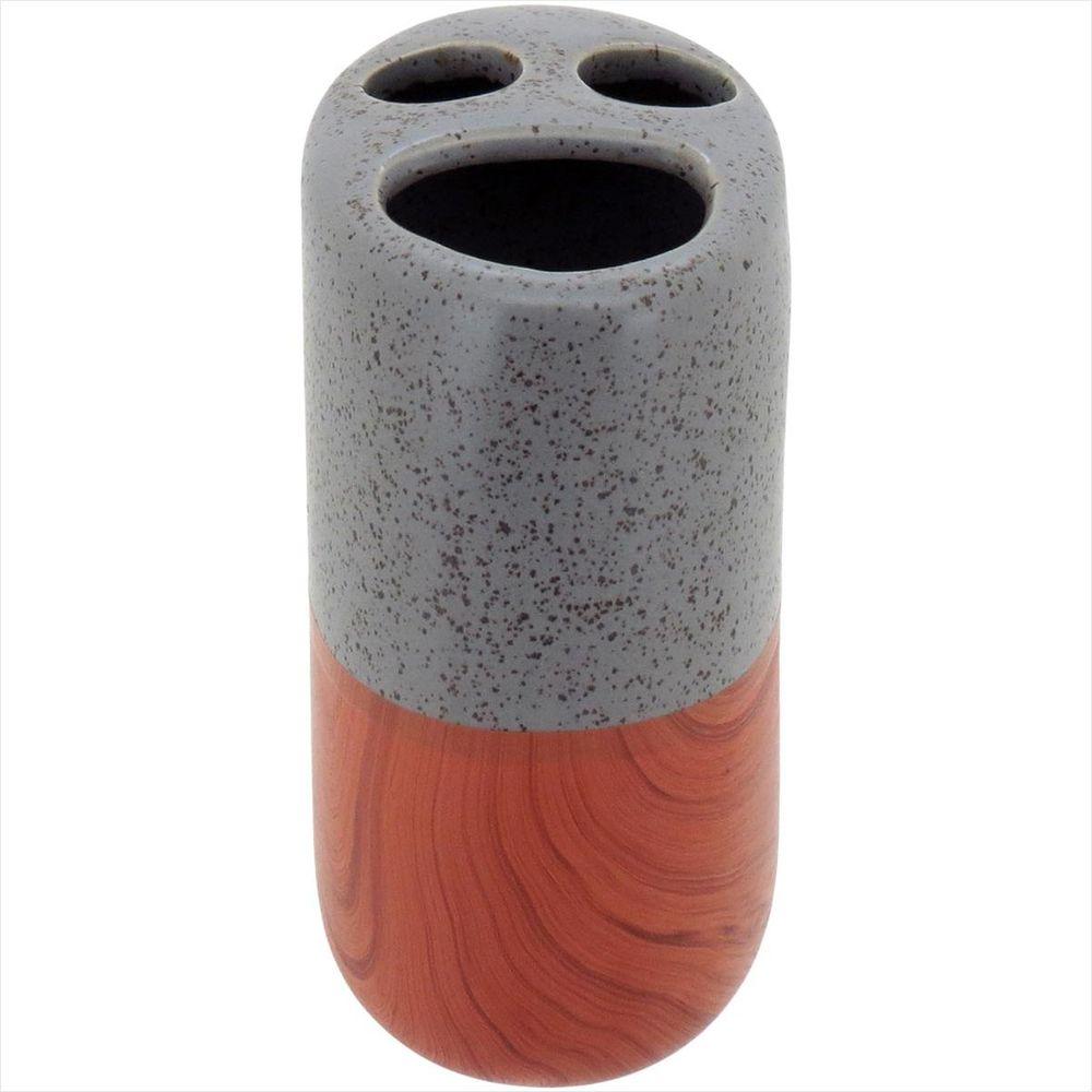 Jogo Banheiro Cerâmica Cinza 4 Peças GS - 7