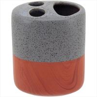 Jogo Banheiro Cerâmica Cinza 4 Peças GS