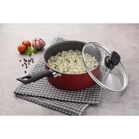 Panela Tramontina Loreto Antiaderente Tampa de Vidro 1,4L 16cm Vermelha - 3