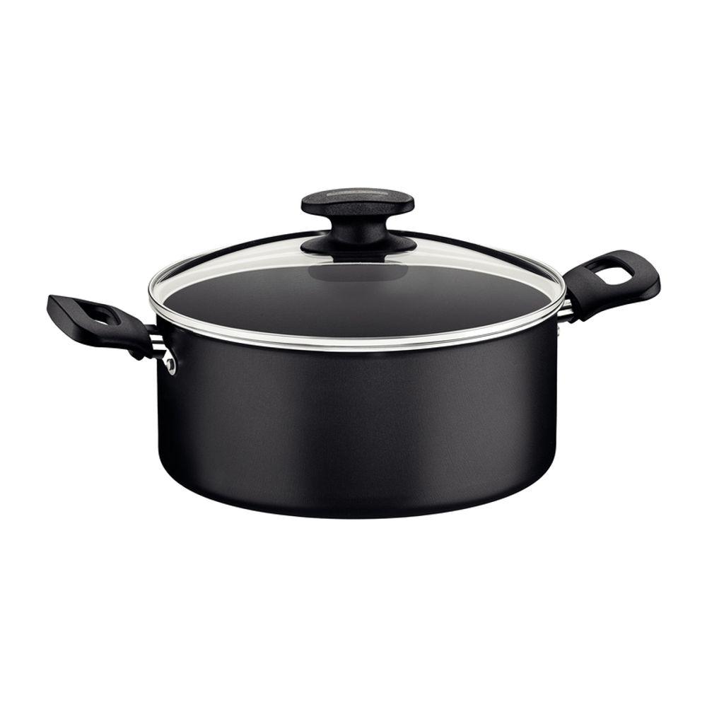 Caçarola Tramontina Loreto Antiaderente T1 e Tampa 24cm 4,9L Grafite - 1