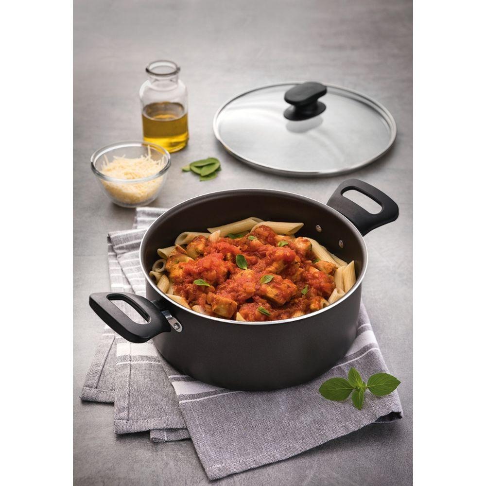 Caçarola Tramontina Loreto Antiaderente T1 e Tampa 24cm 4,9L Grafite - 2