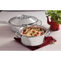 Caçarola Tramontina Solar Rasa Inox Fundo Triplo com Tampa 24cm 4,7L - 3