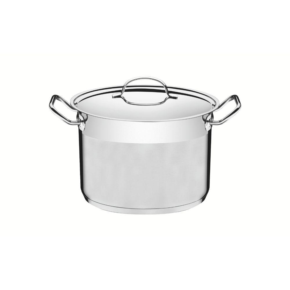 Caldeirão Tramontina Professional Inox Fundo Triplo Com Tampa 24cm 7,8L - 1