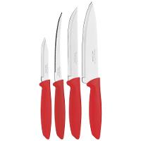 Jogo de facas com 4 peças vermelhas linha Plenus Tramontina - 1