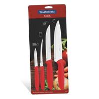 Jogo de facas com 4 peças vermelhas linha Plenus Tramontina - 2