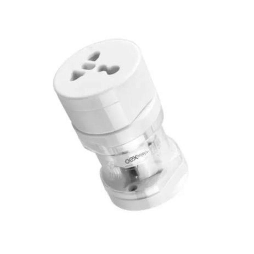Conversor De Padrões De Tomada Universal Bivolt Oex Cp100 Branco - 1