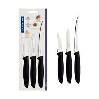 Jogo Facas Inox 3 Peças Plenus Preto Serra Tramontina - 1