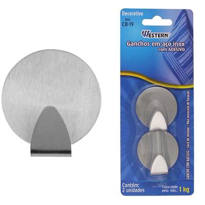 Gancho Inox Redondo Jogo 2 Peças Western
