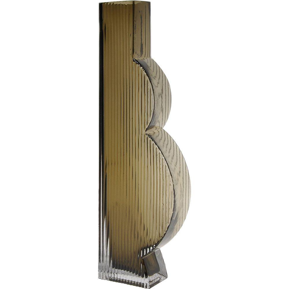 Vaso Ficarella Vidro Cinza Gs - 1