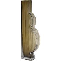 Vaso Ficarella Vidro Cinza Gs - 1