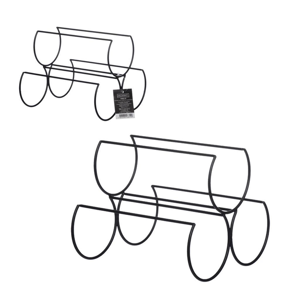 Suporte Garrafas Ferro Manhattan Hauskraft Preto - 1