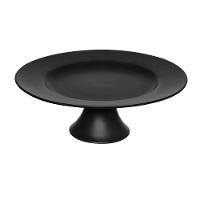 Prato Porcelana com Pé Manhattan Hauskraft Preto 30 cm - 1