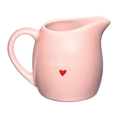 Leiteira Porcelana Lamour Rosa Hauskraft 245 ml