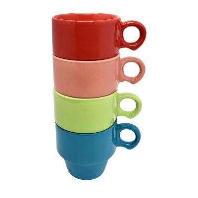 Xícara Café Stacky Colorida Hauskraft 90 ml 4 Peças