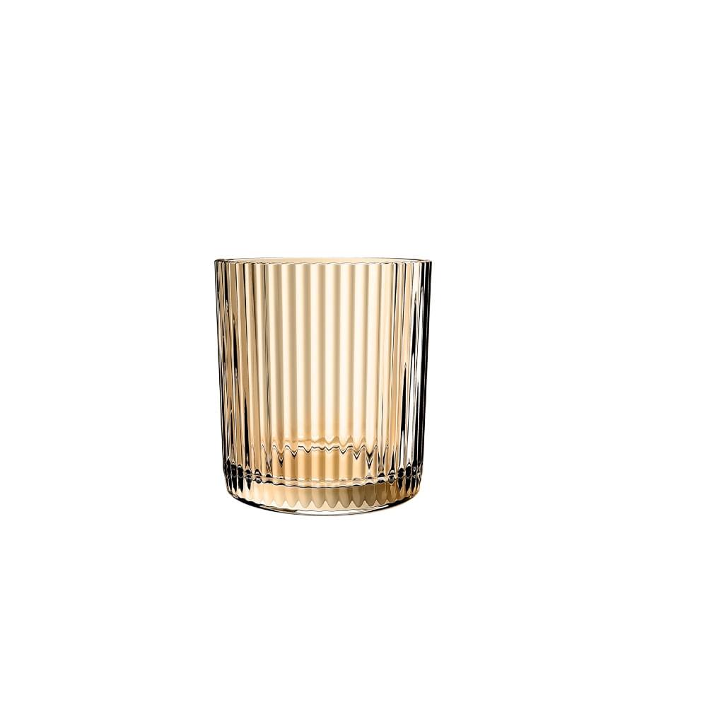 Copo Baixo de Vidro Vidro Graffiato Âmbar 320 ml 6 Peças - 1