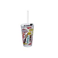Copo de Vidro Drink com Canudo Coca-Cola Fizz 450 ml - 1