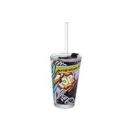 Copo de Vidro Drink com Canudo Coca-Cola Pop 450 ml - 1