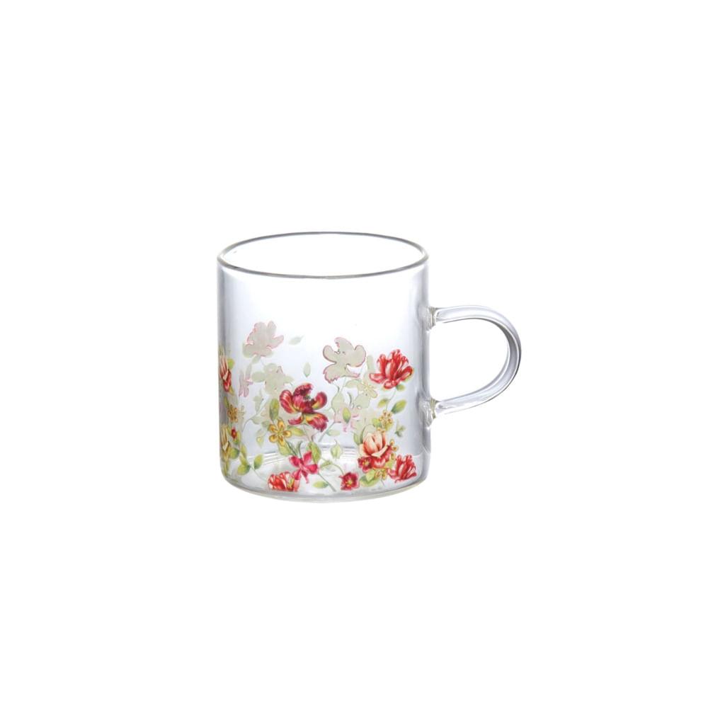 Caneca de Vidro Borossilicato Le Jardin 125 ml 2 Peças - 1