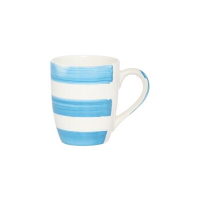 Caneca de Cerâmica Faixas Azul Escuro 300 ml