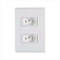 Conjunto  2 Tomadas 2P+T 10A/250V Liz Branca - 1
