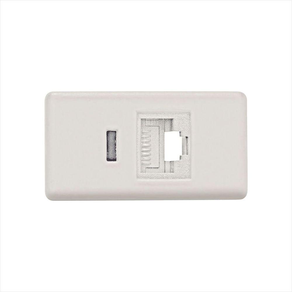 Módulo Tomada Informática Rj45 Cat6 Branco - 1