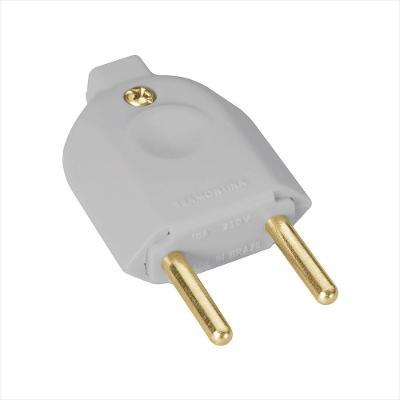 Plugue Macho 2P 10A/250V Cinza