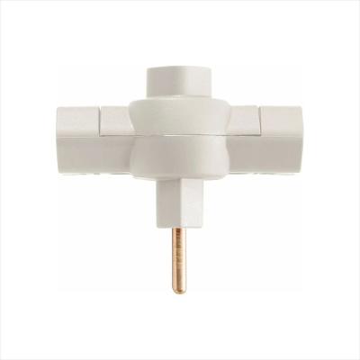 Plugue T 2P 10A/250V Cinza