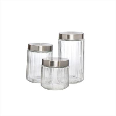Pote Redondo de Vidro Cabane 3 Peças