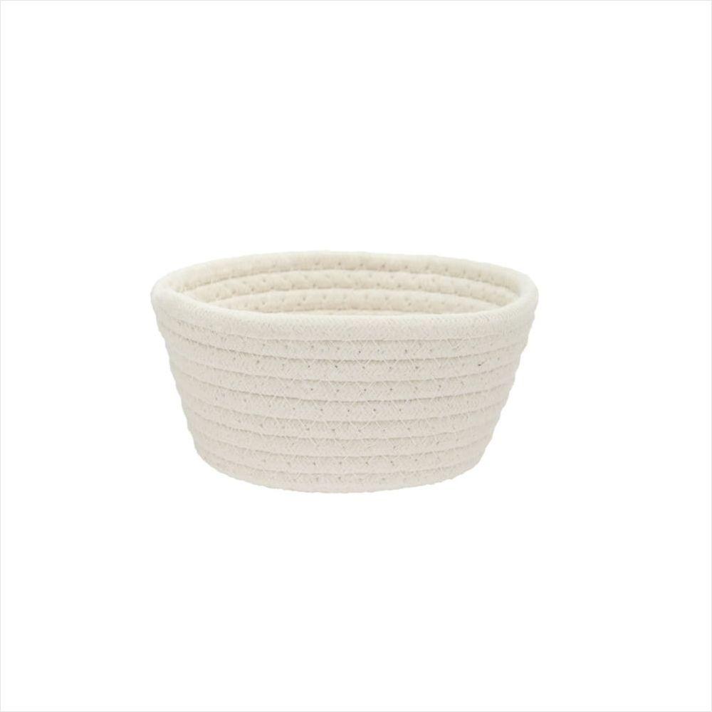 Cesto Tecido Branco 17 cm - 1