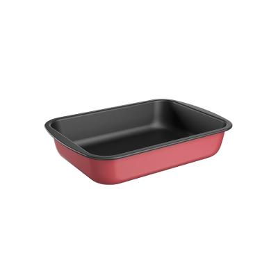 Assadeira Retangular Funda 39,5x28x6,6cm Cereja Brinox