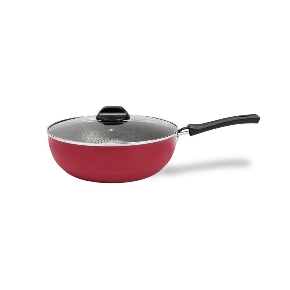 Wok com Tampa de Vidro Anis-Bgn 24 cm 2,3 L - 1