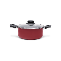 Caçarola com Tampa 18x8cm 1,9L Ruby Vermelho Brinox - 1