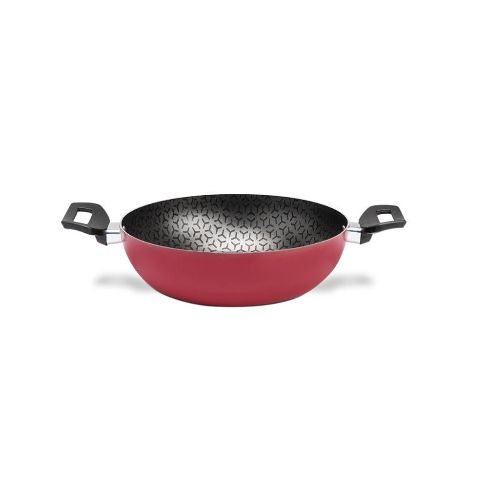 Wok com Tampa e Alças Anis-Bgn 24 cm 2,3 L - 2