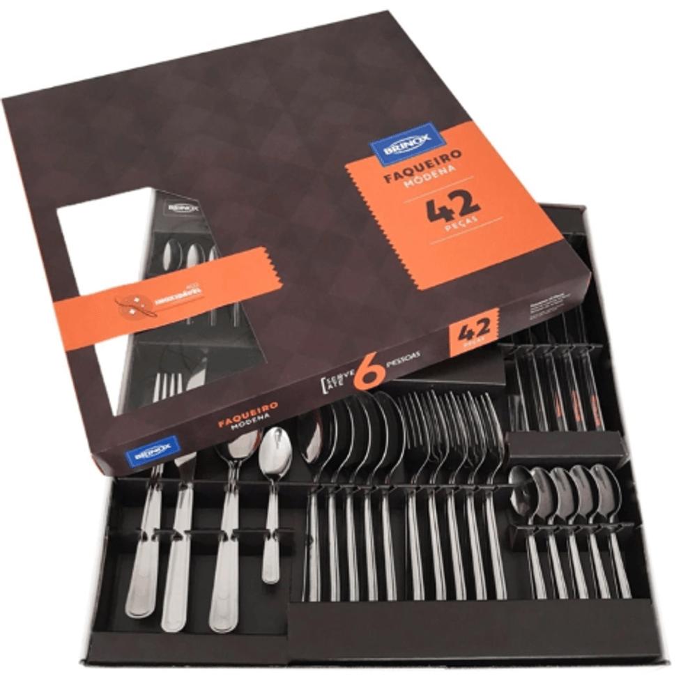 Faqueiro Modena 42 Peças Brinox - 1