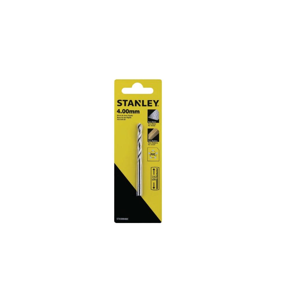 Broca Ar Helicoidal Din 338 Para Metal Stanley 73Mm X 04.00Mm - Granel - 1