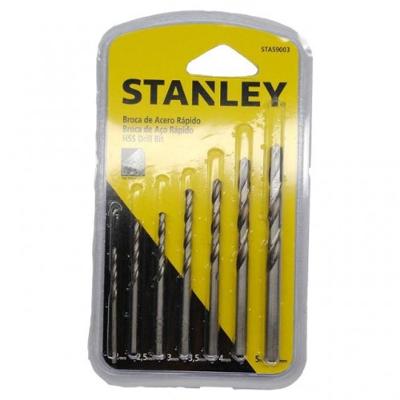 Conjunto Brocas Ar Helicoidais Stanley 7 Peças 02.00 A 06.00 Mm Bl Stanley