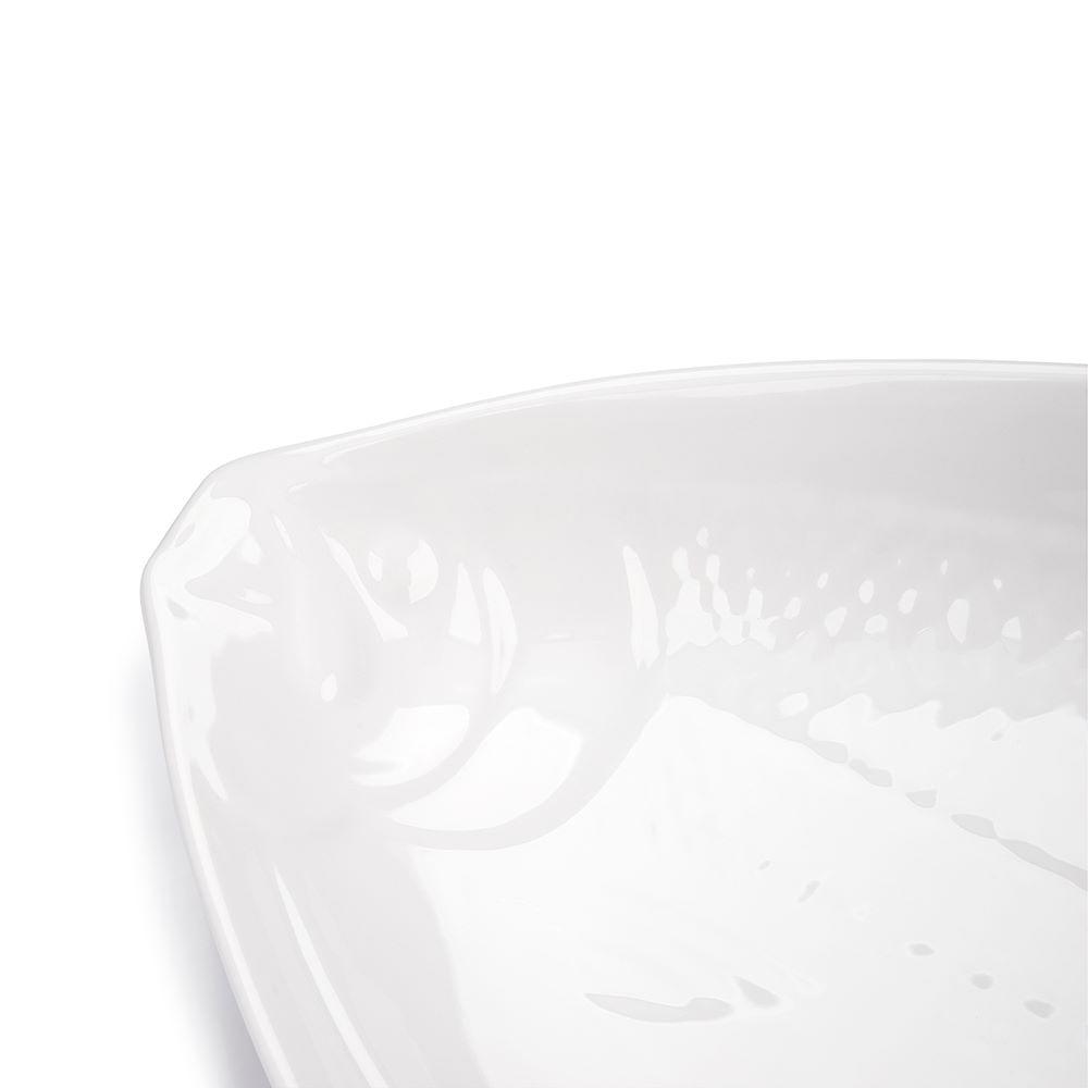 Travessa Peixe Texture Branco 59,5x28,5x5,5cm Haus Concept - 2