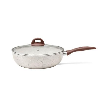 Wok com Tampa 28 3,4L Ceramic Life Granada Indução Vanilla Brinox